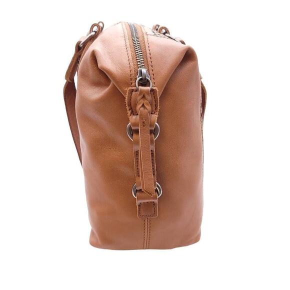 The Sak Purse Bag Satchel Leather Laurel Canyon Tobacco Moroccan Perforated - Picture 4 of 9